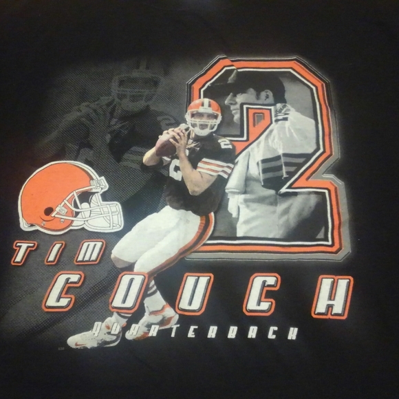 ๐ถ y2k ๐ฅ Tim Couch ๐ Cleveland Browns Shirt Large QB ๐ Vintage 2000 CLE 216 - Picture 3 of 9